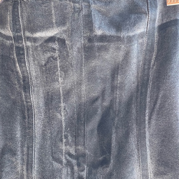 EB Denim x Revolve NWT Lace-Up Denim Mini Dress in Black Wash - Picture 6 of 16